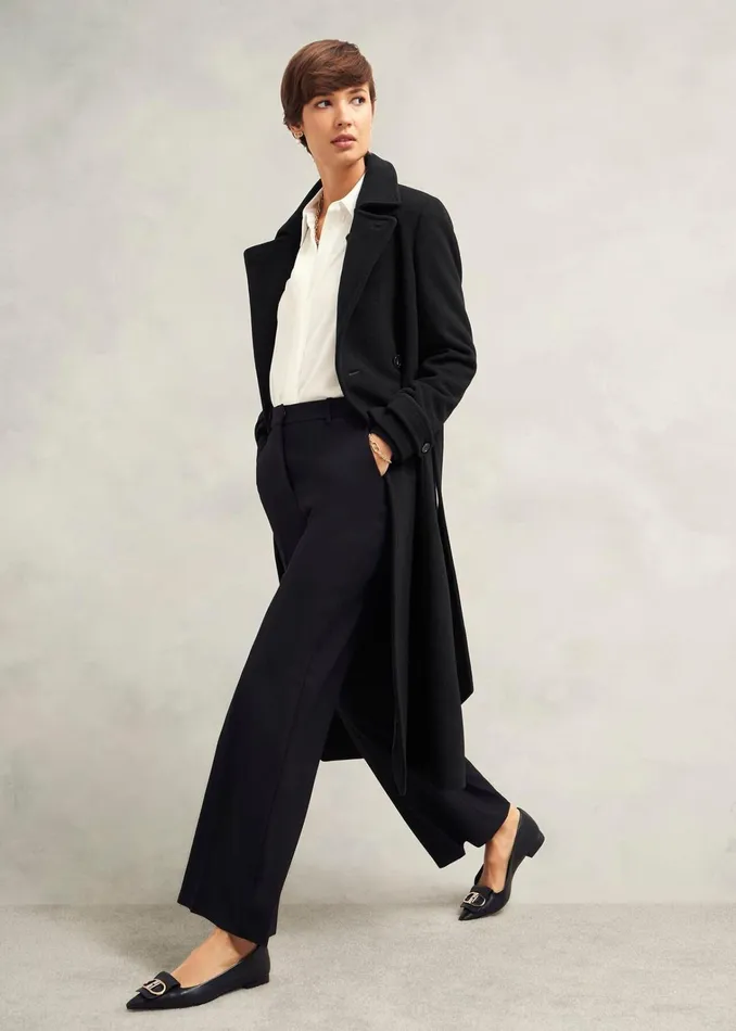 Women Yasmina Wool Blend Coat Black Hobbs Coats and Jackets