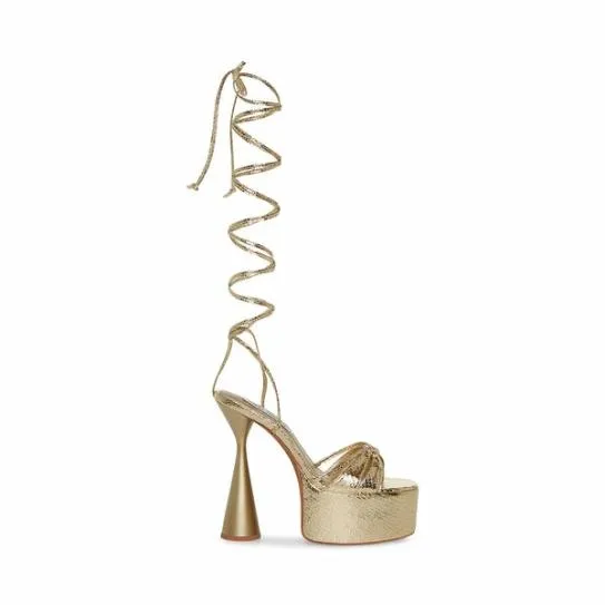 Women YASMYN GOLD SNAKE Gold Snake Steve Madden Heels