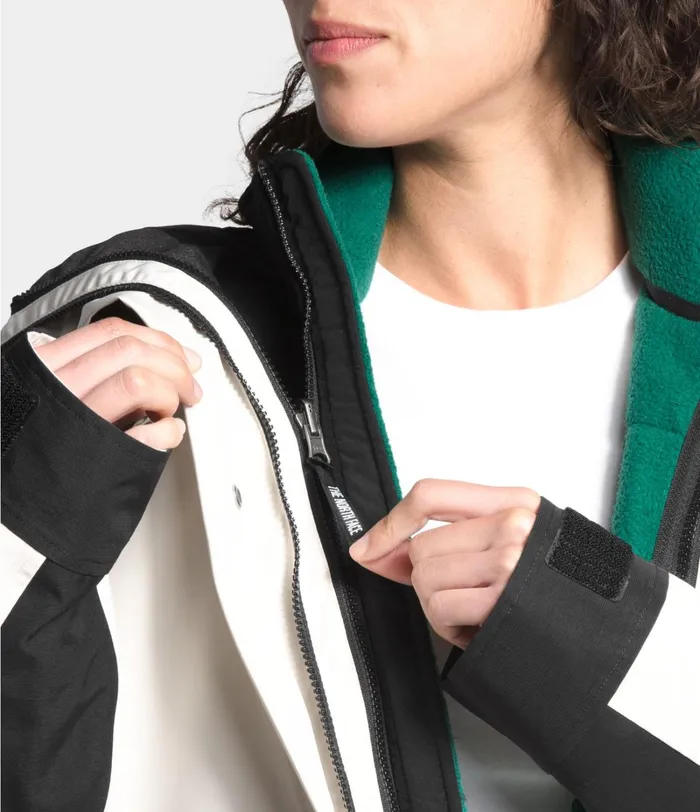 Womens The North Face Fleece 95 Retro Denali Jacket Evergreen