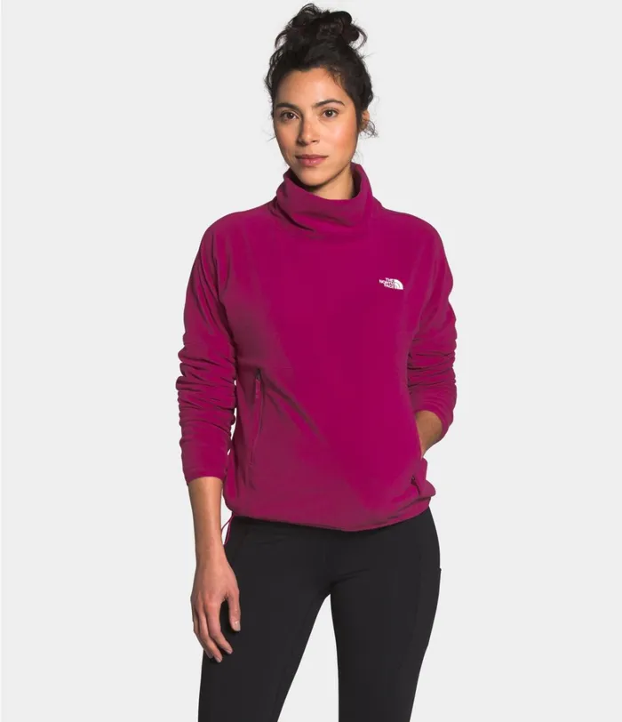 Womens The North Face Fleece TKA Glacier FunnelNeck Pullover Dramatic Plumdramatic Plum