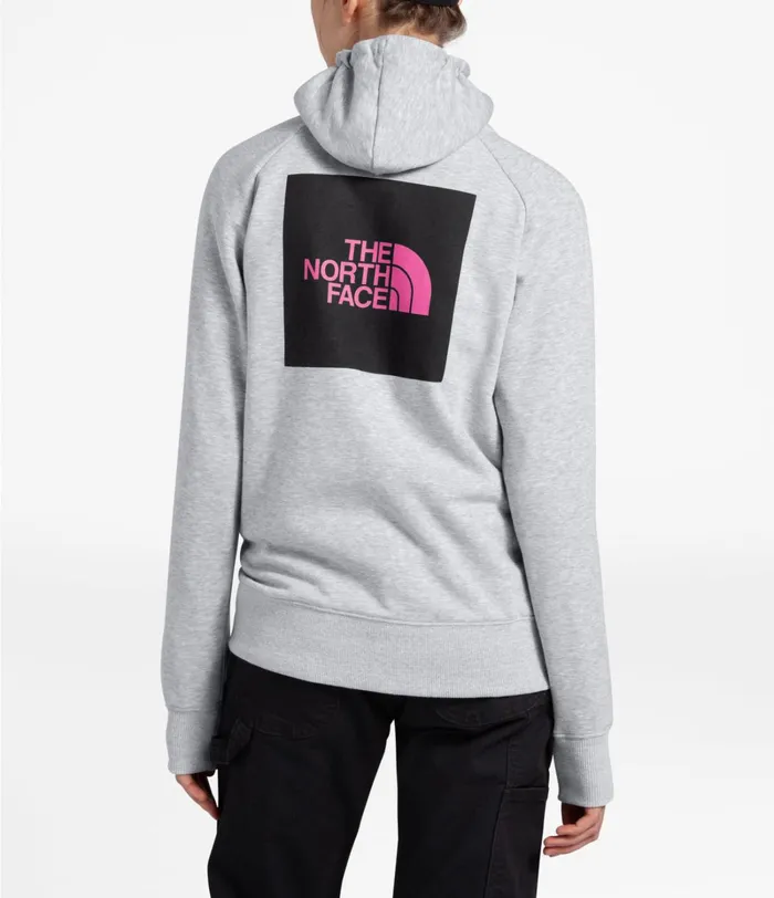 Womens The North Face Hoodies and Sweatshirts Pink Ribbon Full Zip Hoodie Tnf Light Grey Heather