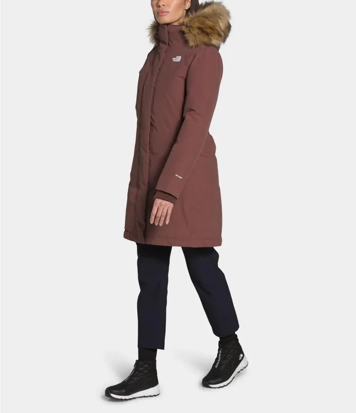 Womens The North Face Insulated and Down Jackets Arctic Parka Marron Purple