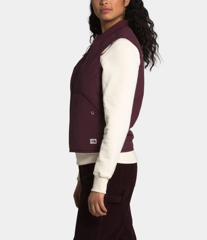 Womens The North Face Insulated and Down Jackets Cuchillo Vest Root Brown