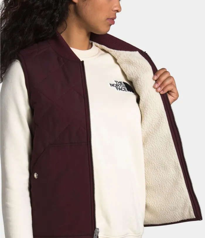 Womens The North Face Insulated and Down Jackets Cuchillo Vest Root Brown