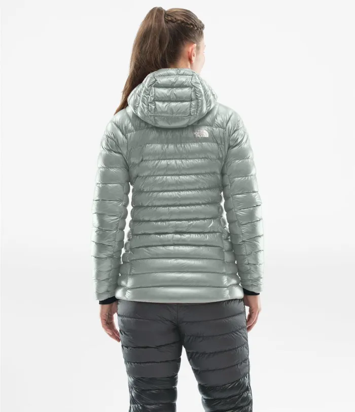 Womens The North Face Insulated and Down Jackets Summit L3 Down Hoodie Meld Greymeld Grey