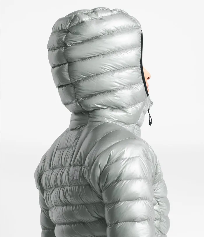 Womens The North Face Insulated and Down Jackets Summit L3 Down Hoodie Meld Greymeld Grey