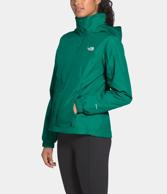 Womens The North Face Rainwear Resolve 2 Jacket Evergreen