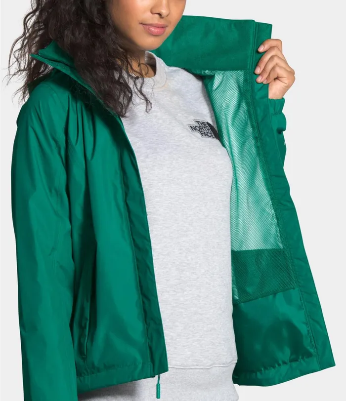 Womens The North Face Rainwear Resolve 2 Jacket Evergreen