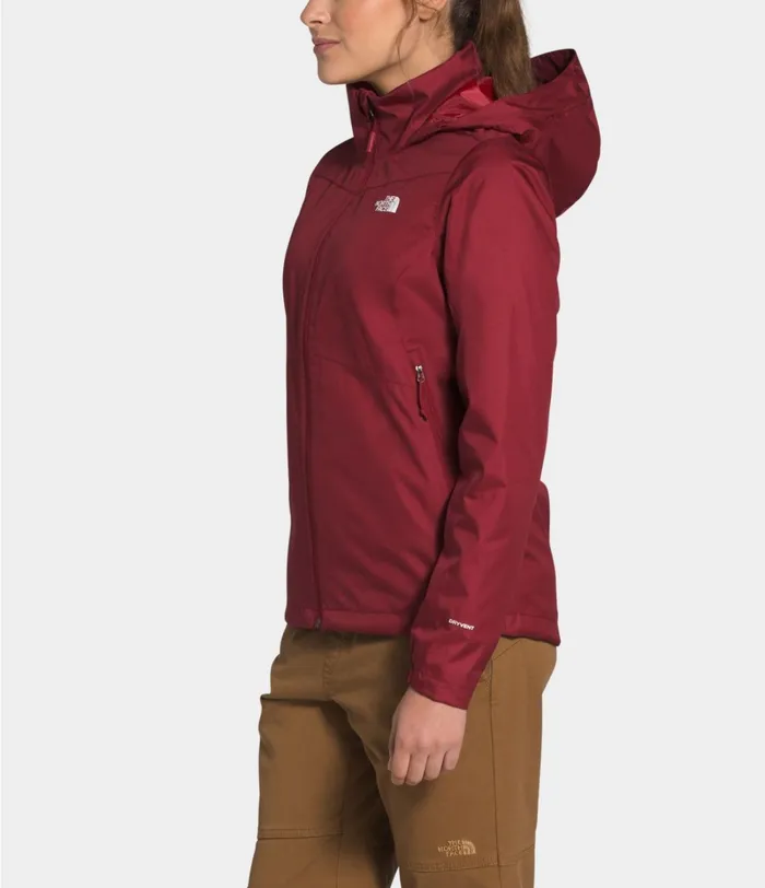 Womens The North Face Rainwear Resolve Plus Jacket Pomegranate