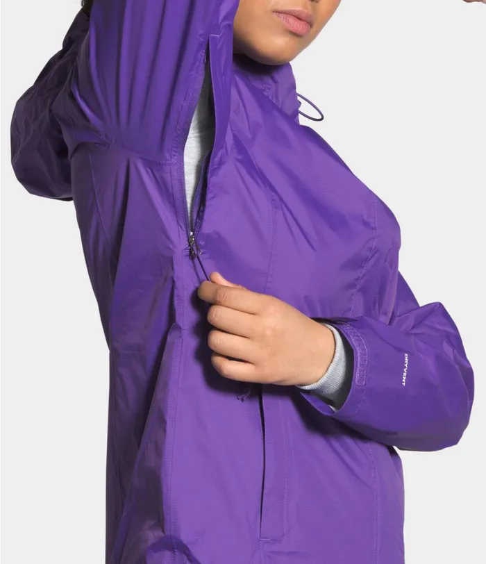 Womens The North Face Rainwear Venture 2 Jacket Peak Purple
