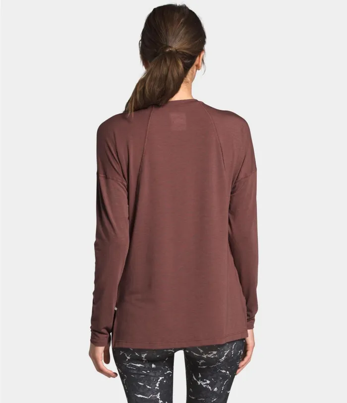 Womens The North Face TShirts Workout LongSleeve Tee Marron Purple