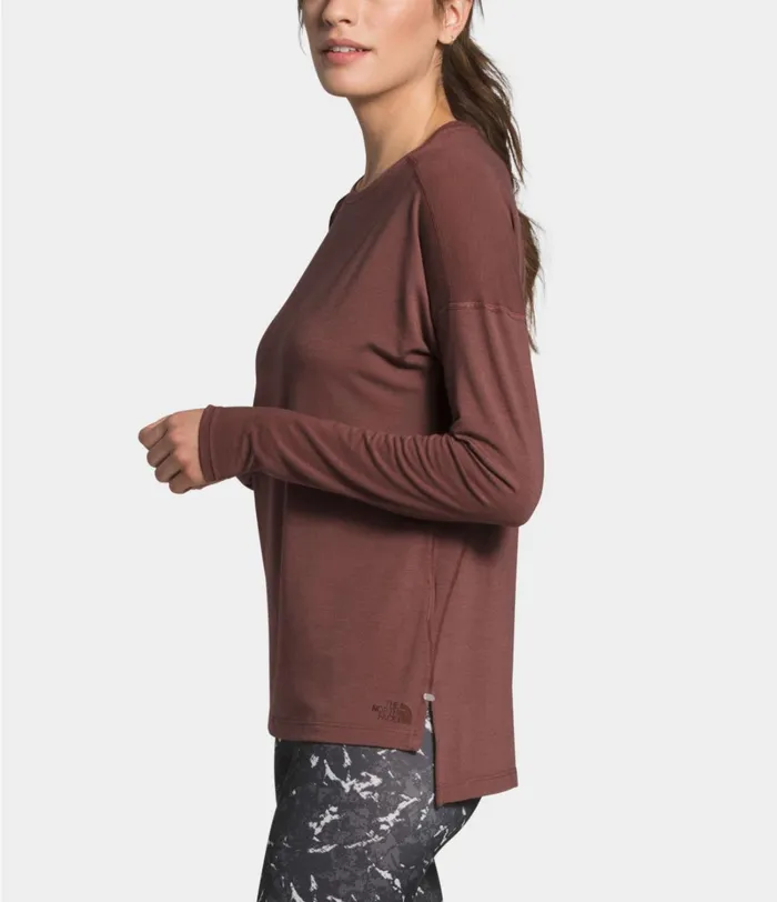 Womens The North Face TShirts Workout LongSleeve Tee Marron Purple
