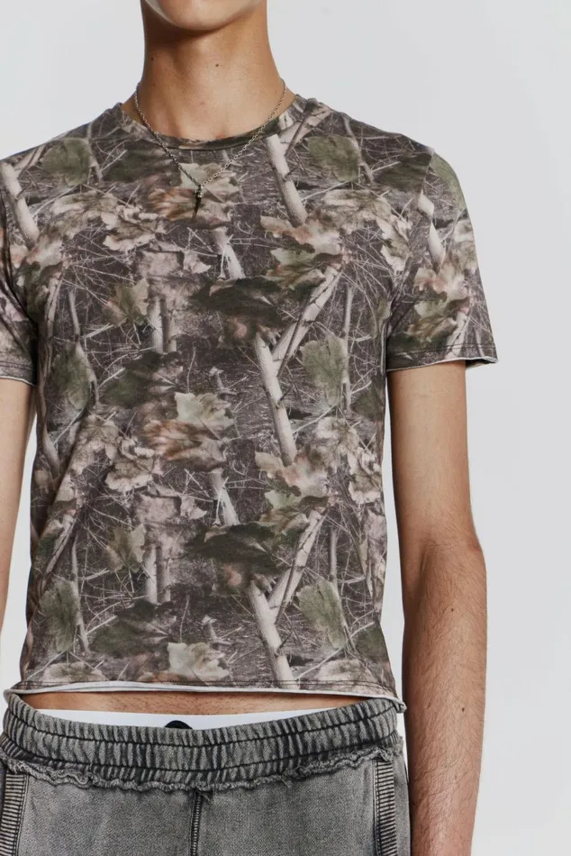 Woodland Shrunken Tee Green Men Jaded London TShirts Woodland Shrunken Tee Green Men Jaded London TShirts