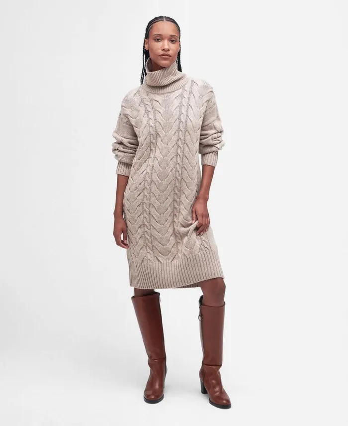 Woodlane Jumper Dress Nougat Women Barbour Dresses and Skirts