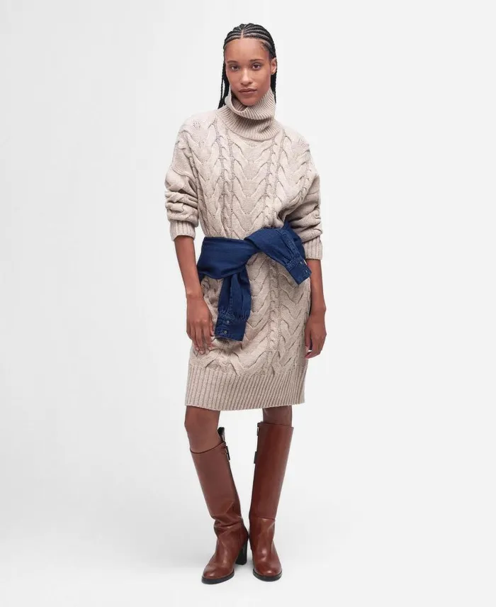Woodlane Jumper Dress Nougat Women Barbour Dresses and Skirts