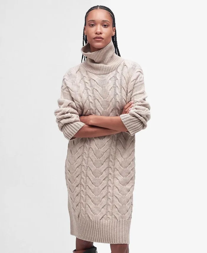 Woodlane Jumper Dress Nougat Women Barbour Dresses and Skirts