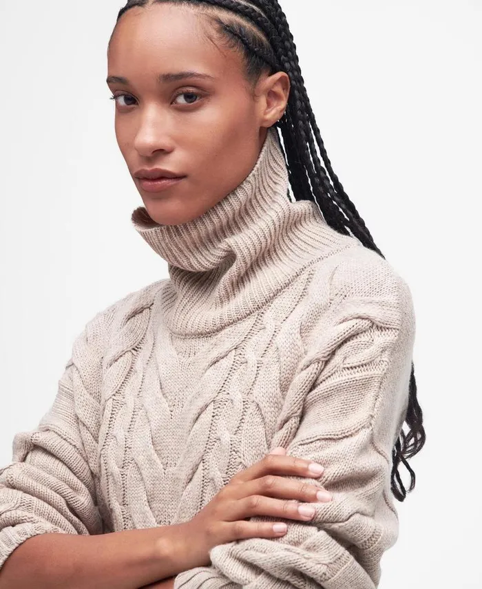 Woodlane Jumper Dress Nougat Women Barbour Dresses and Skirts