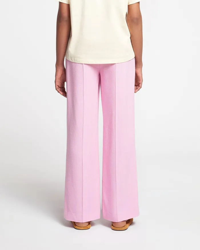 Zoelle Silk Viscose Tweed Pants Orchid Women Nanushka Bottoms