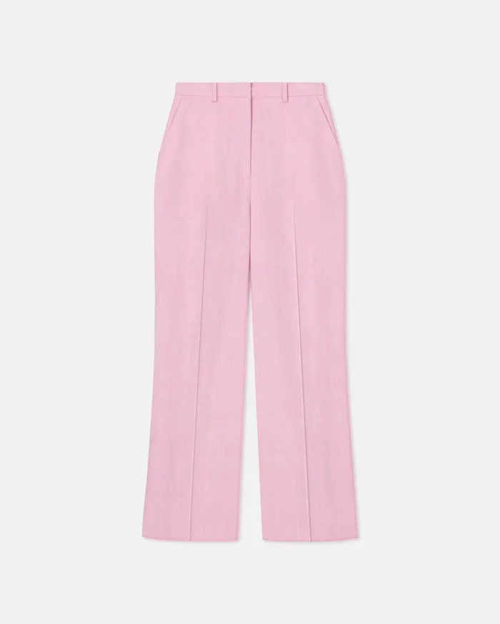Zoelle Silk Viscose Tweed Pants Orchid Women Nanushka Bottoms
