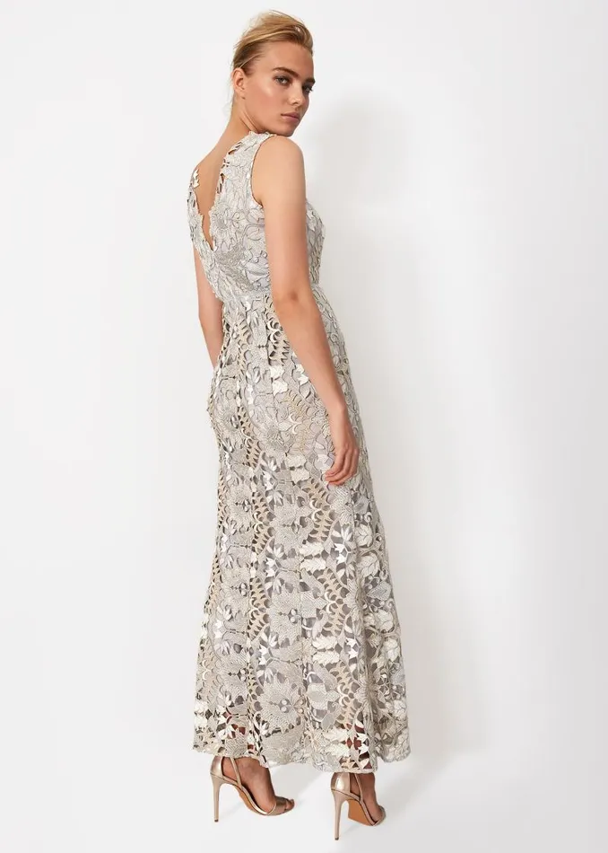 Zoey Lace Maxi Dress Smoke Women Phase Eight Dresses