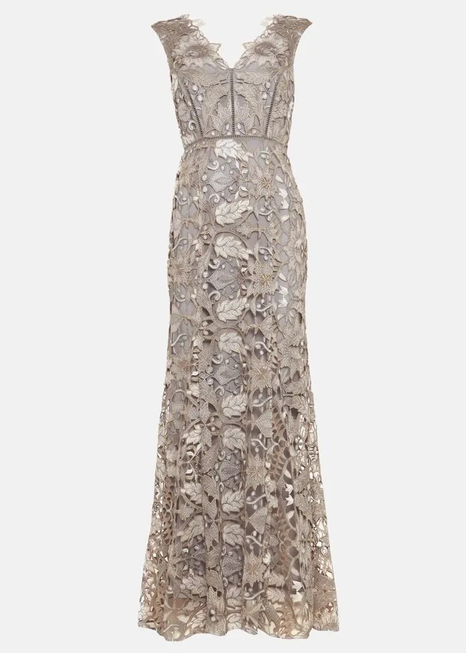 Zoey Lace Maxi Dress Smoke Women Phase Eight Dresses